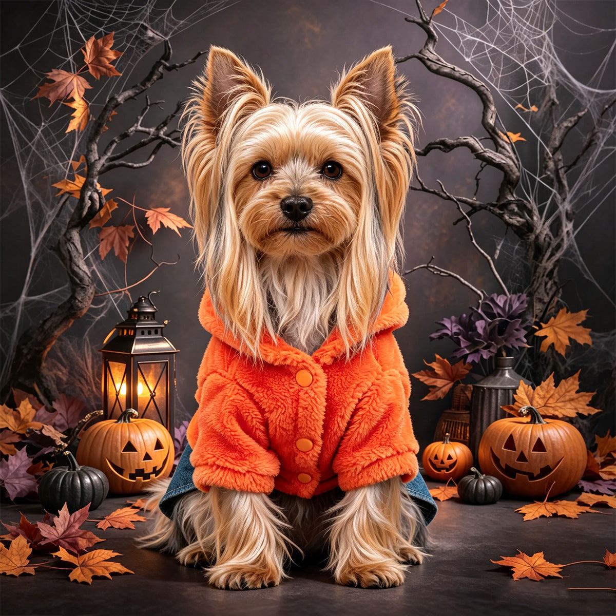 Halloween Pumpkin Hoodie for Dogs & Cats