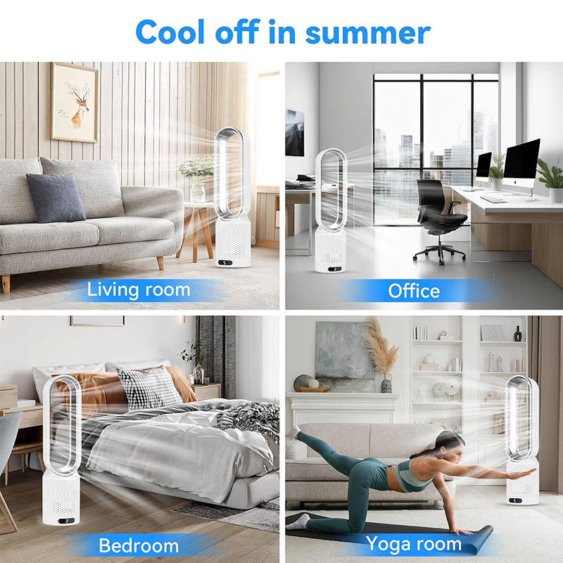 Bladeless Tower Fan with Air Purifier