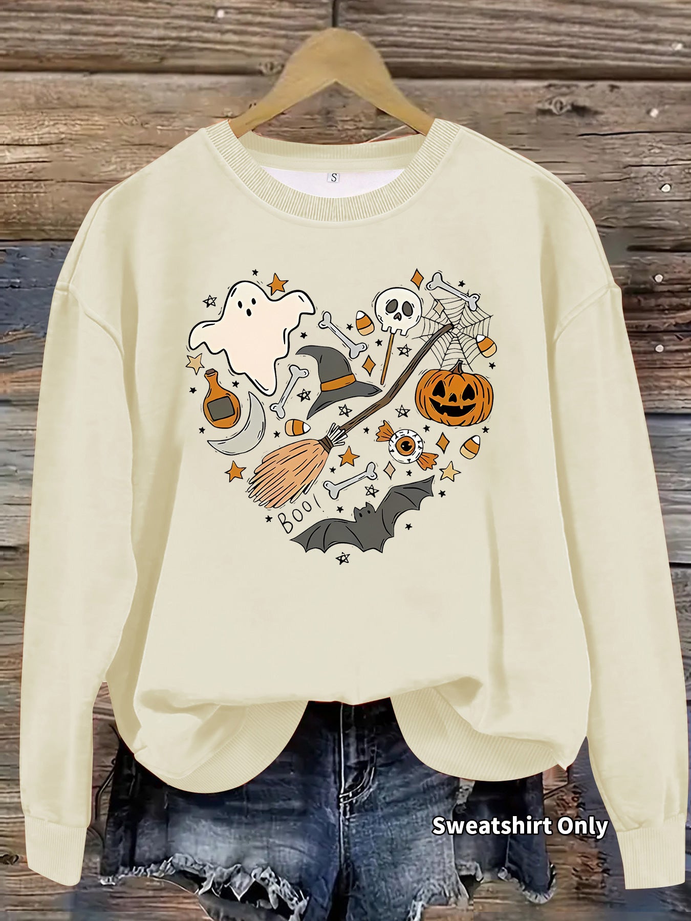 Hoodie Halloween Pumpkin Print