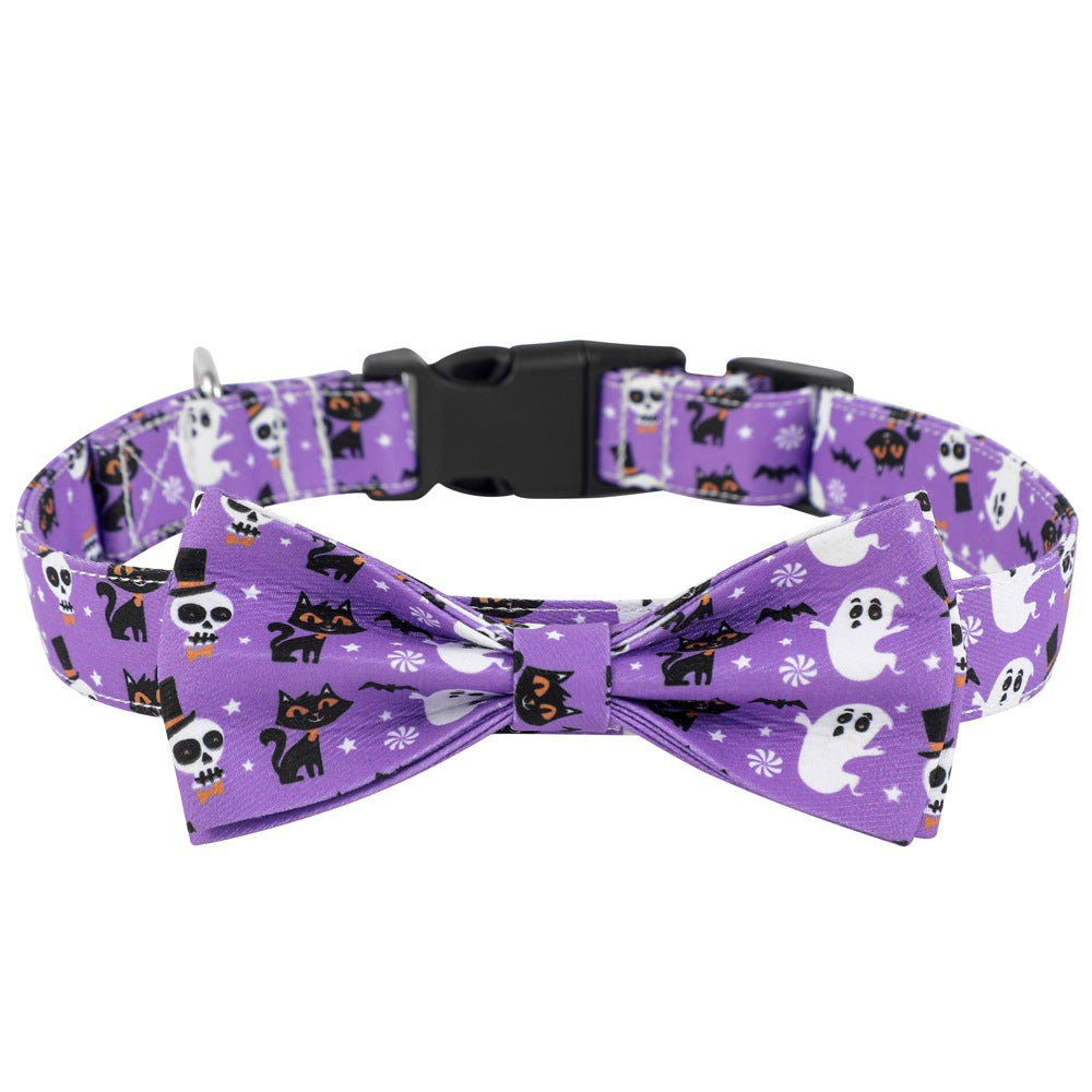 Halloween Dog Collar with Bowknot & Bell