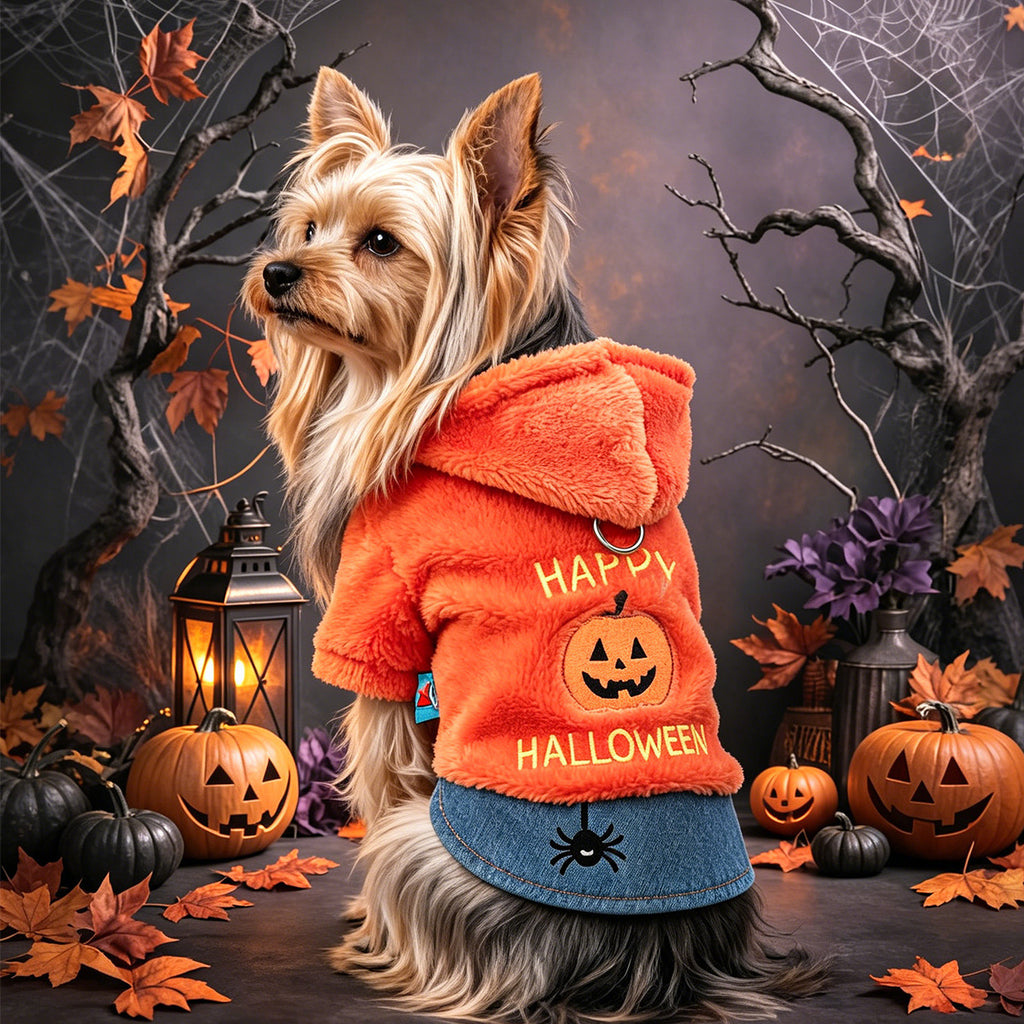 Halloween Pumpkin Hoodie for Dogs & Cats