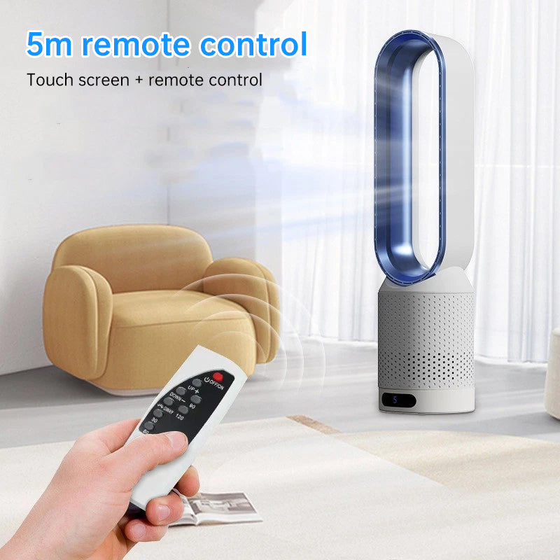 Bladeless Tower Fan with Air Purifier