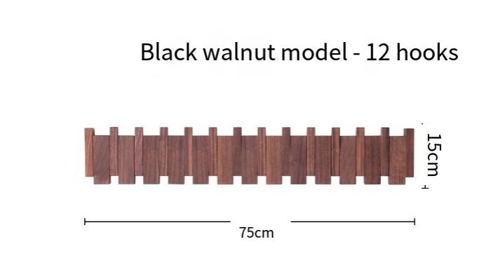 Piano Key Wall Coat Rack | Wooden Entryway Hook Rack