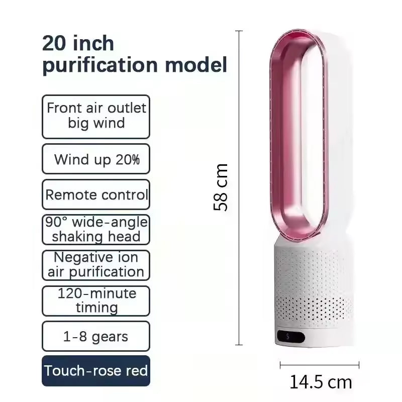 Bladeless Tower Fan with Air Purifier