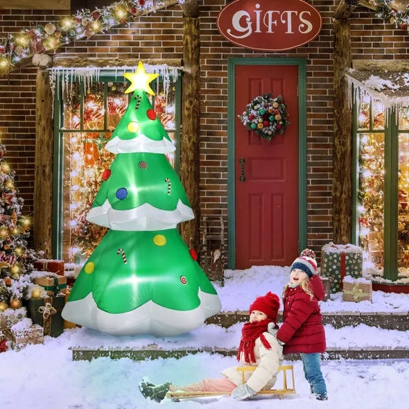 6.9 FT Lighted Christmas Inflatable Tree with Built-in LED Lights