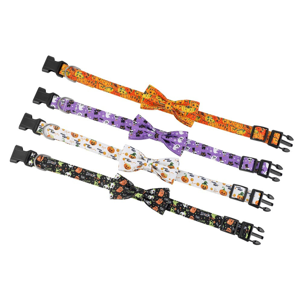 Halloween Dog Collar with Bowknot & Bell