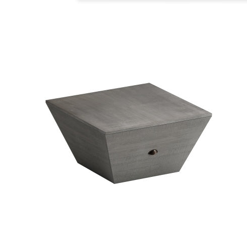 Modern Gray Ladder-Shaped Coffee Table – 33" Round MDF Living Room Table
