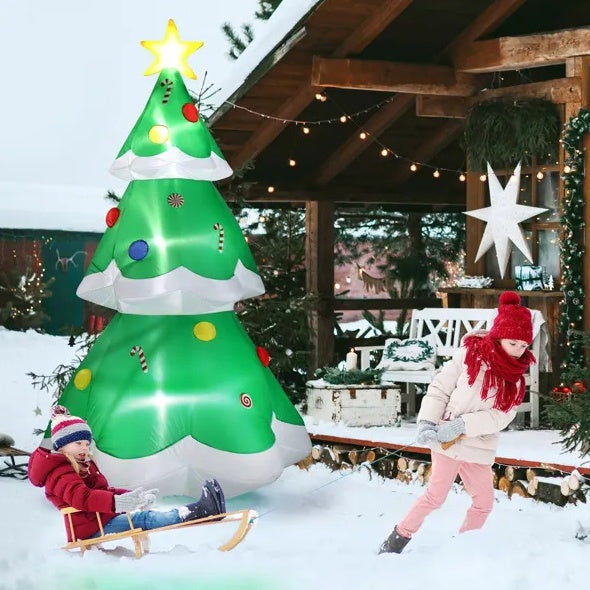 6.9 FT Lighted Christmas Inflatable Tree with Built-in LED Lights