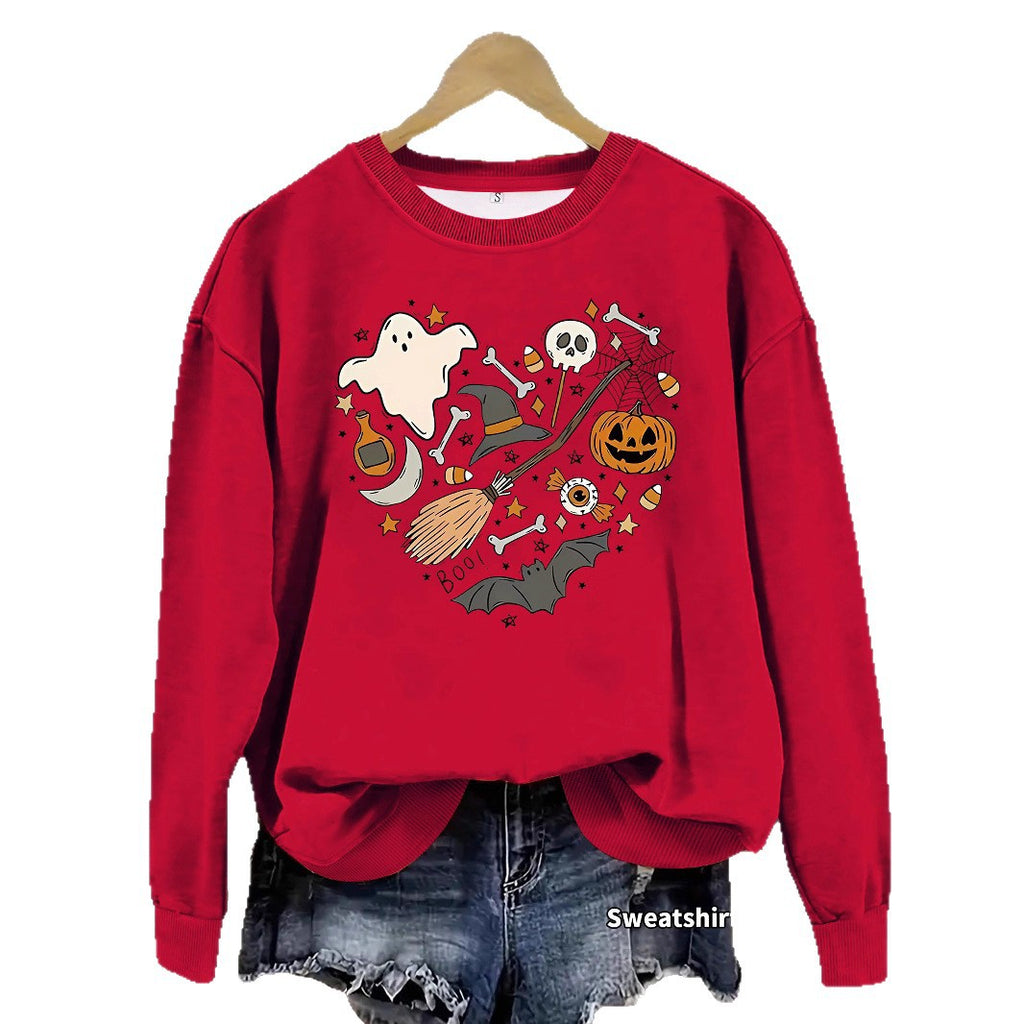 Hoodie Halloween Pumpkin Print