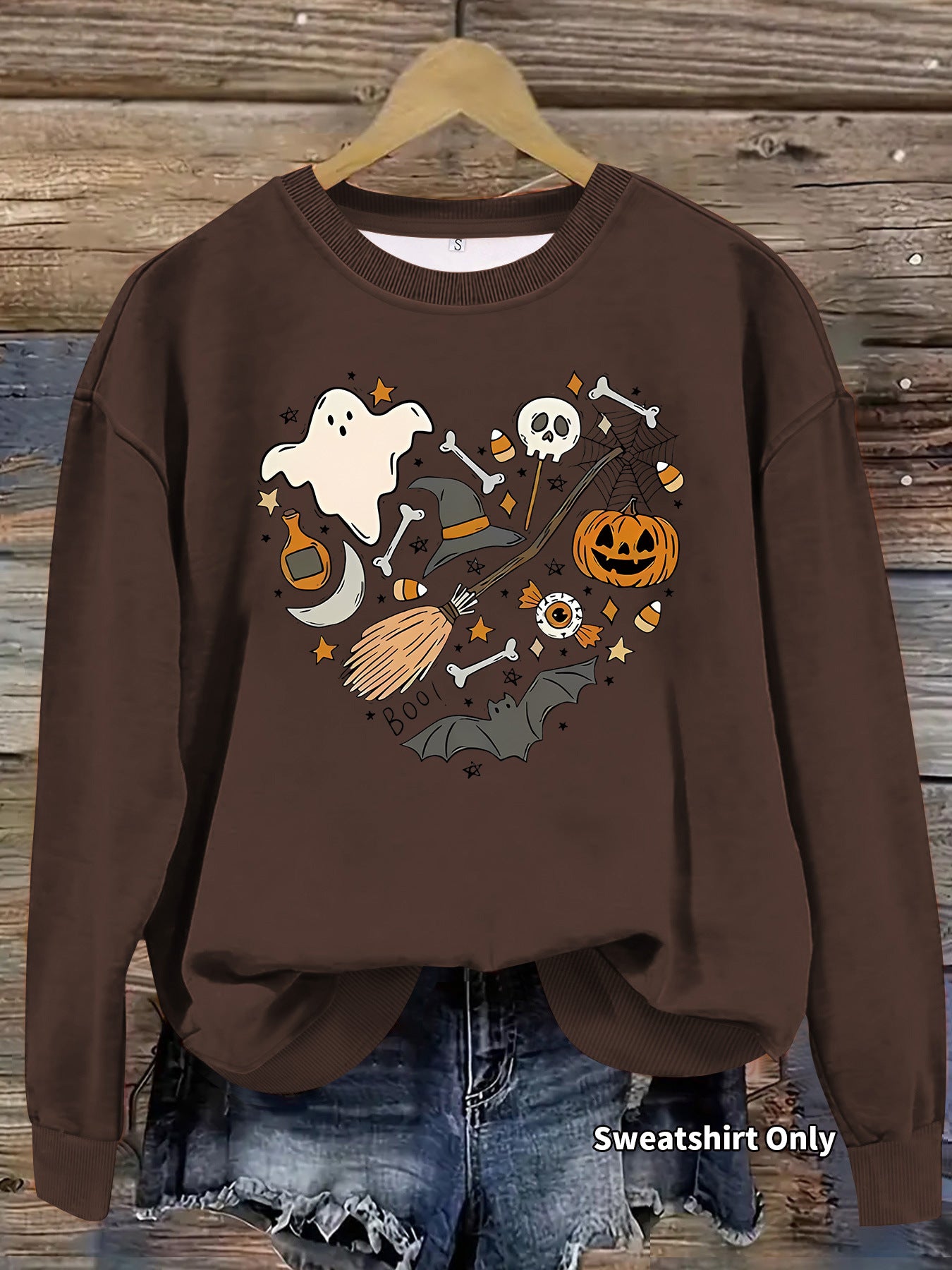 Hoodie Halloween Pumpkin Print