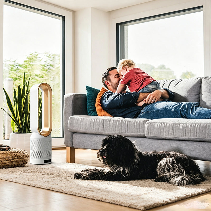 Bladeless Tower Fan with Air Purifier