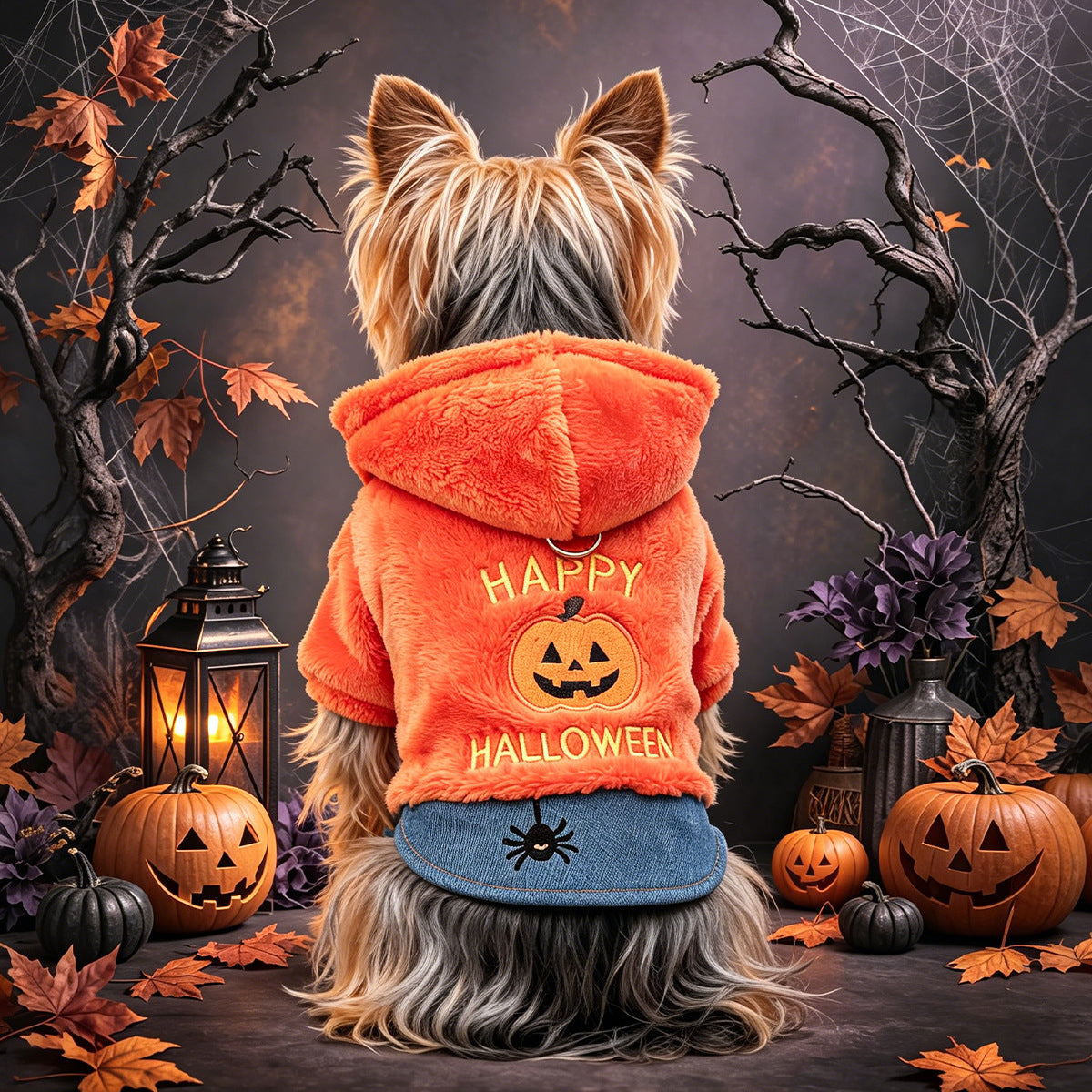 Halloween Pumpkin Hoodie for Dogs & Cats