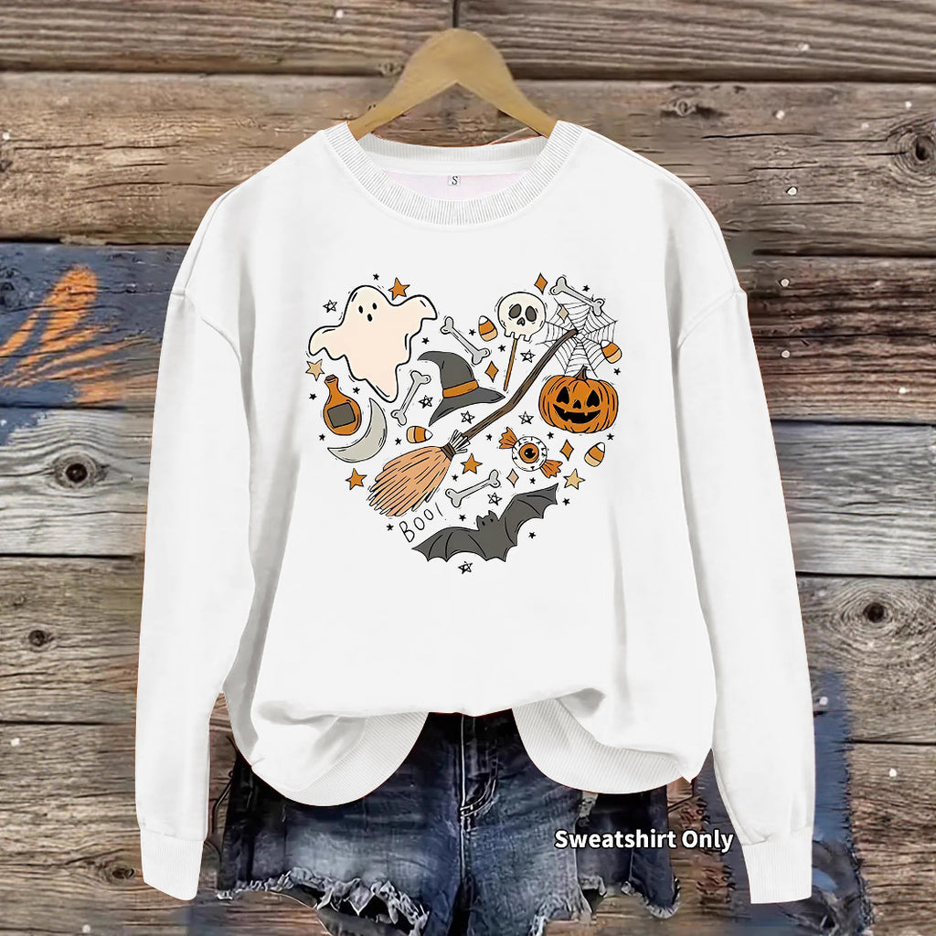 Hoodie Halloween Pumpkin Print