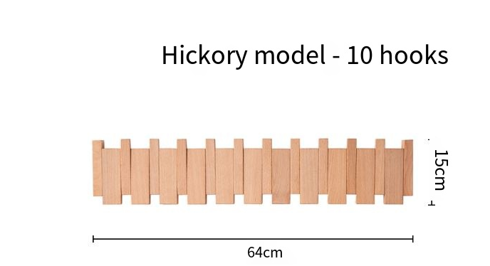 Piano Key Wall Coat Rack | Wooden Entryway Hook Rack