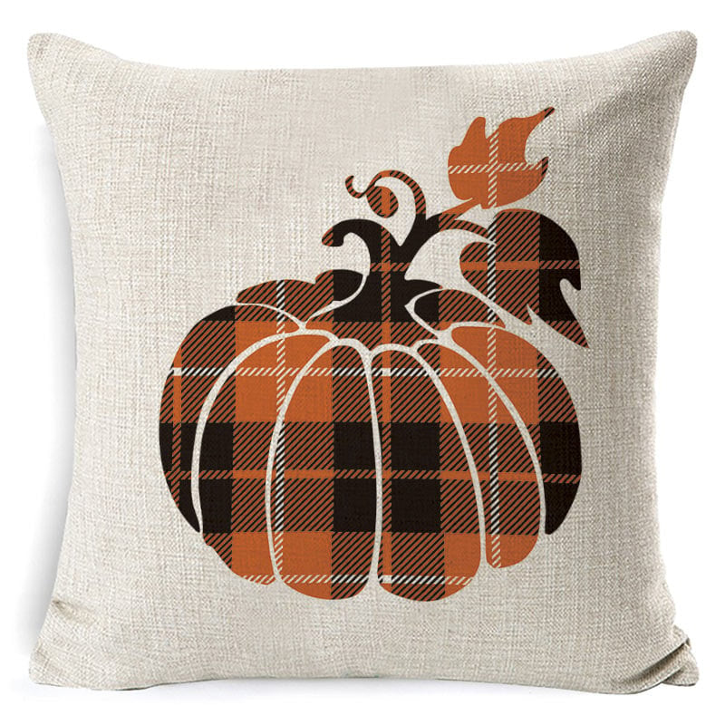 Thanksgiving Linen Sofa Cushion Pillow Cover (45x45cm)