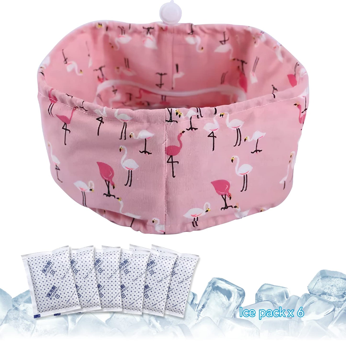 Dog Cooling Bandana & Collar with Ice Packs