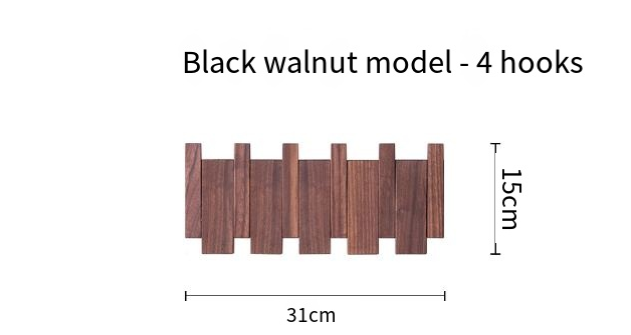 Piano Key Wall Coat Rack | Wooden Entryway Hook Rack