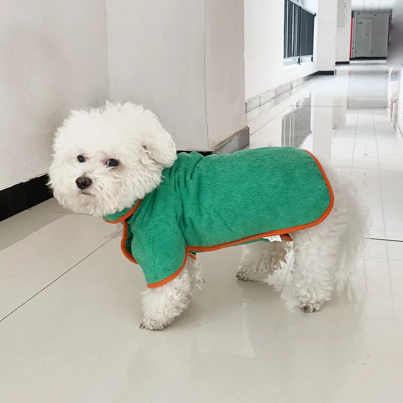 Pet Bathrobe & Fast-Drying Towel | Microfiber Dog Bath Robe