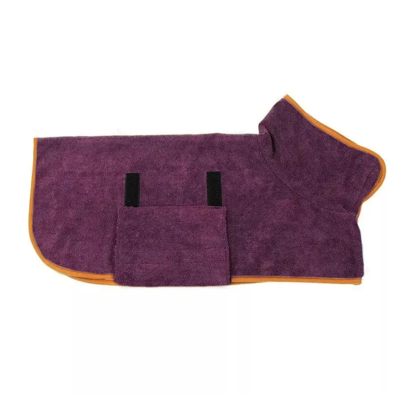 Pet Bathrobe & Fast-Drying Towel | Microfiber Dog Bath Robe