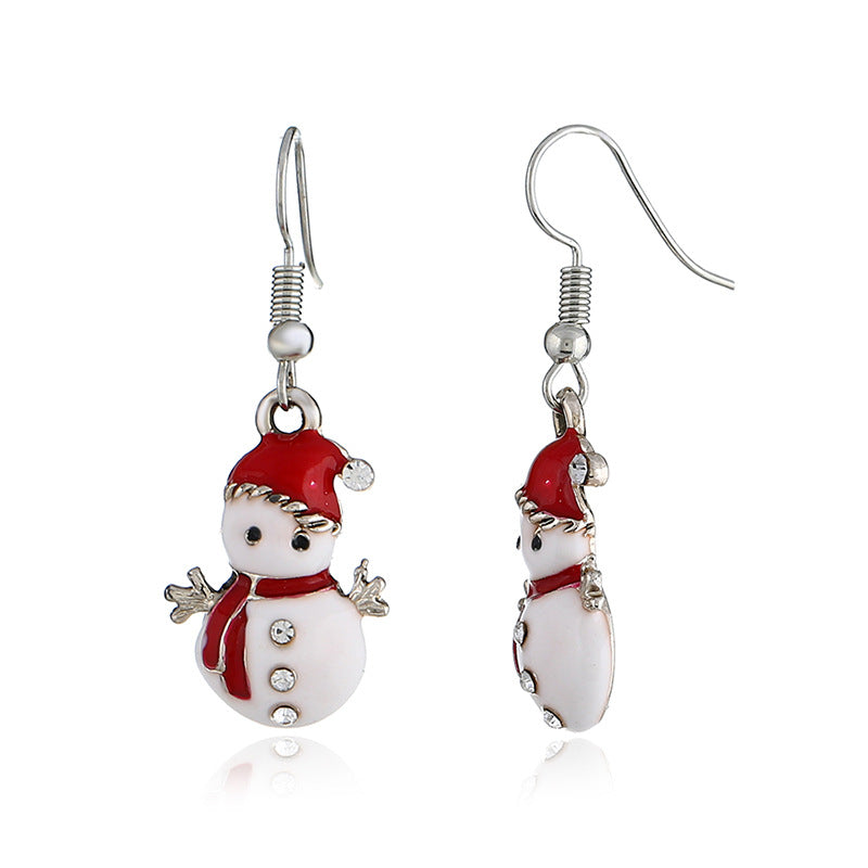 Snowman Christmas Earrings | Festive Holiday Jewelry