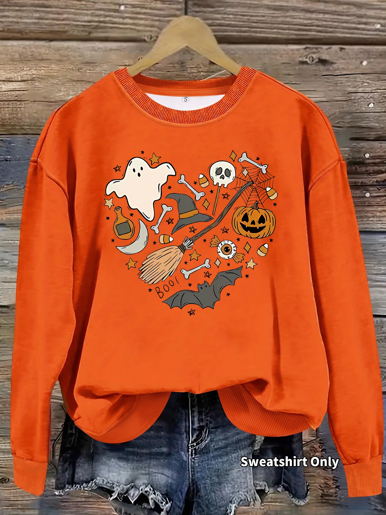 Hoodie Halloween Pumpkin Print