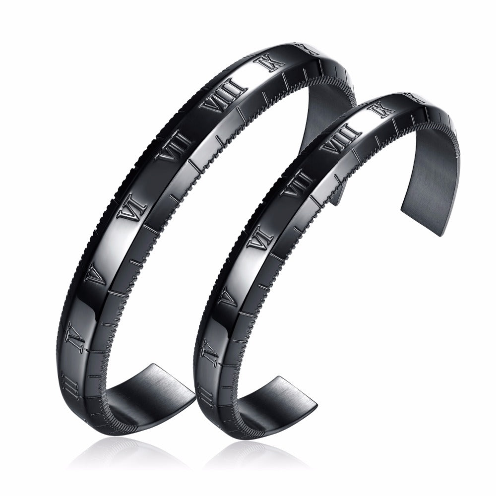 Titanium Steel Circle Bracelet | Rose Gold, White Gold & Black