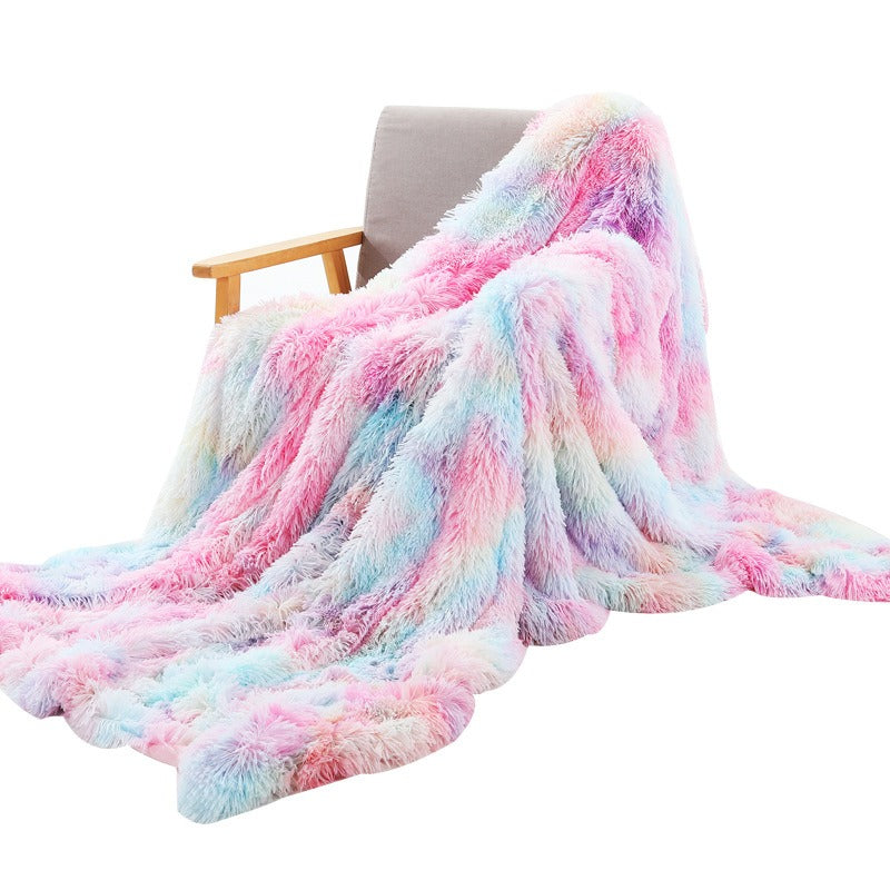 Plush Tie-Dye Throw Blanket
