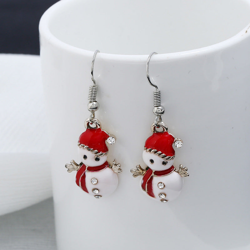 Snowman Christmas Earrings | Festive Holiday Jewelry