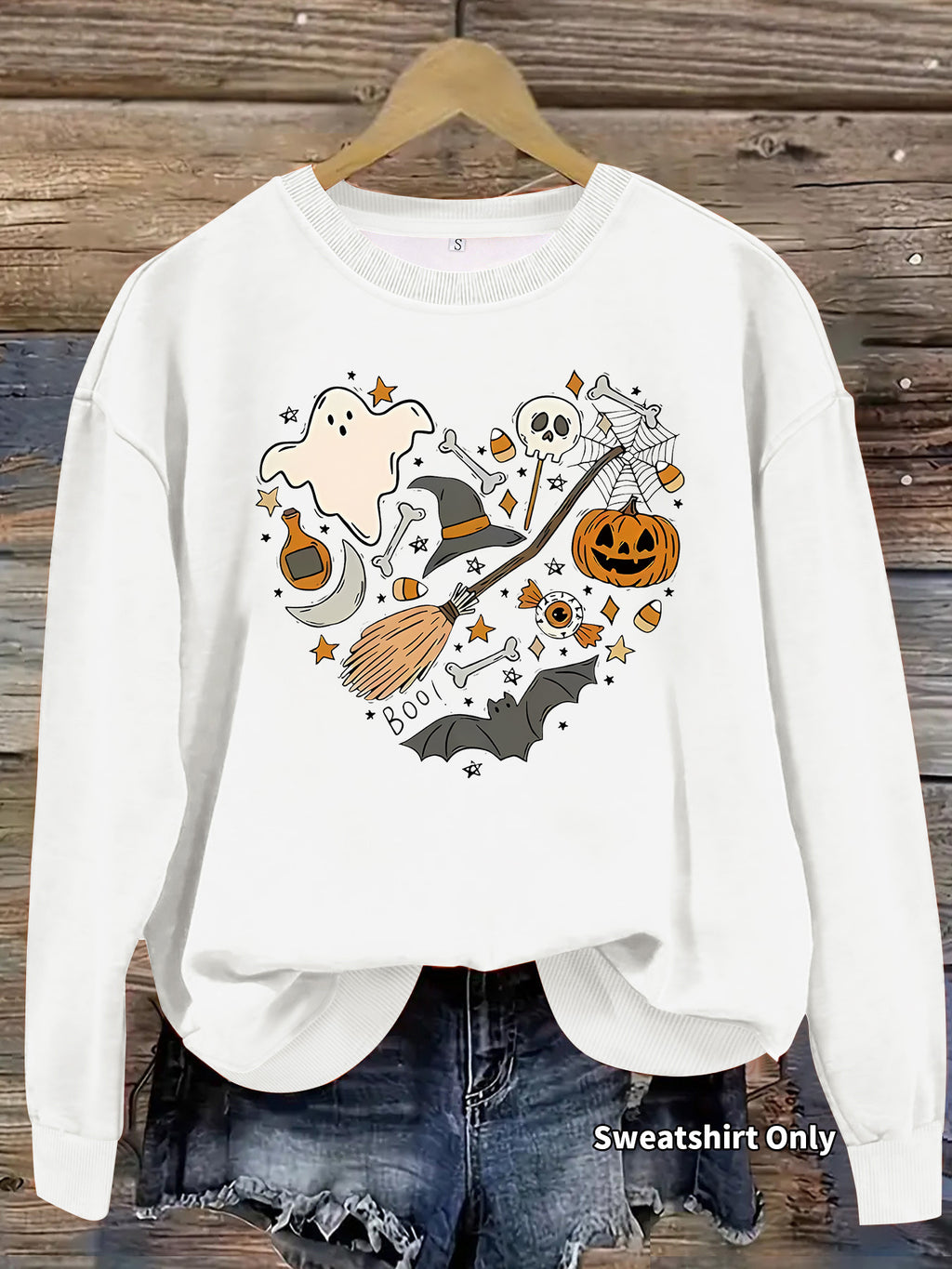 Hoodie Halloween Pumpkin Print
