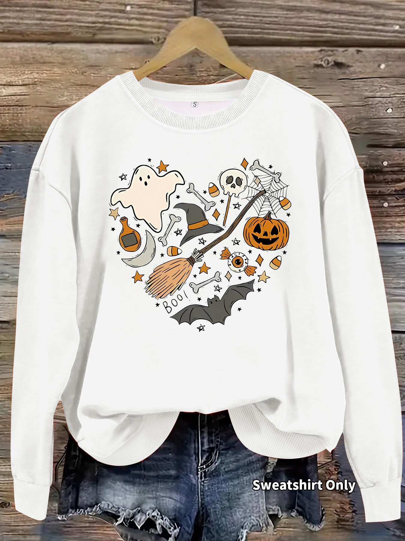 Hoodie Halloween Pumpkin Print