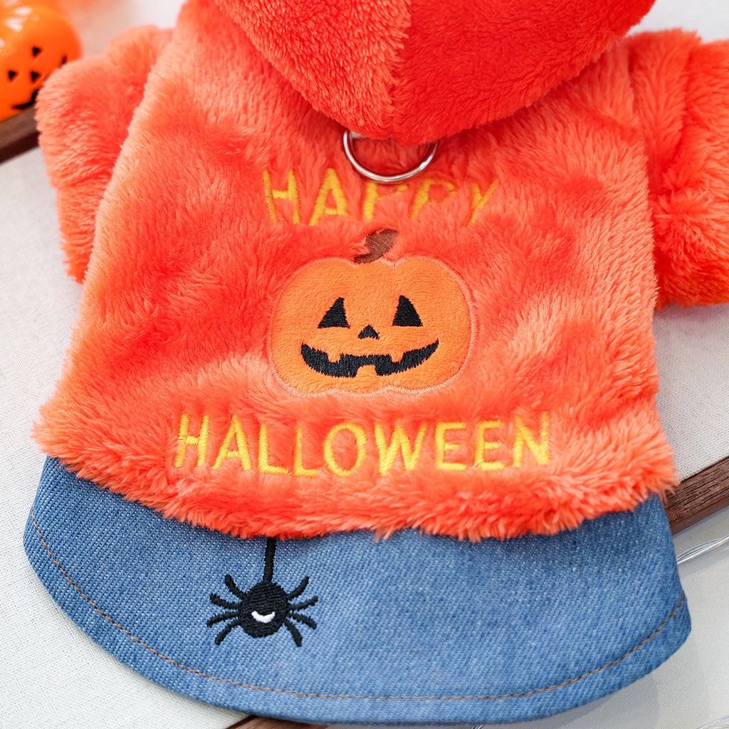 Halloween Pumpkin Hoodie for Dogs & Cats
