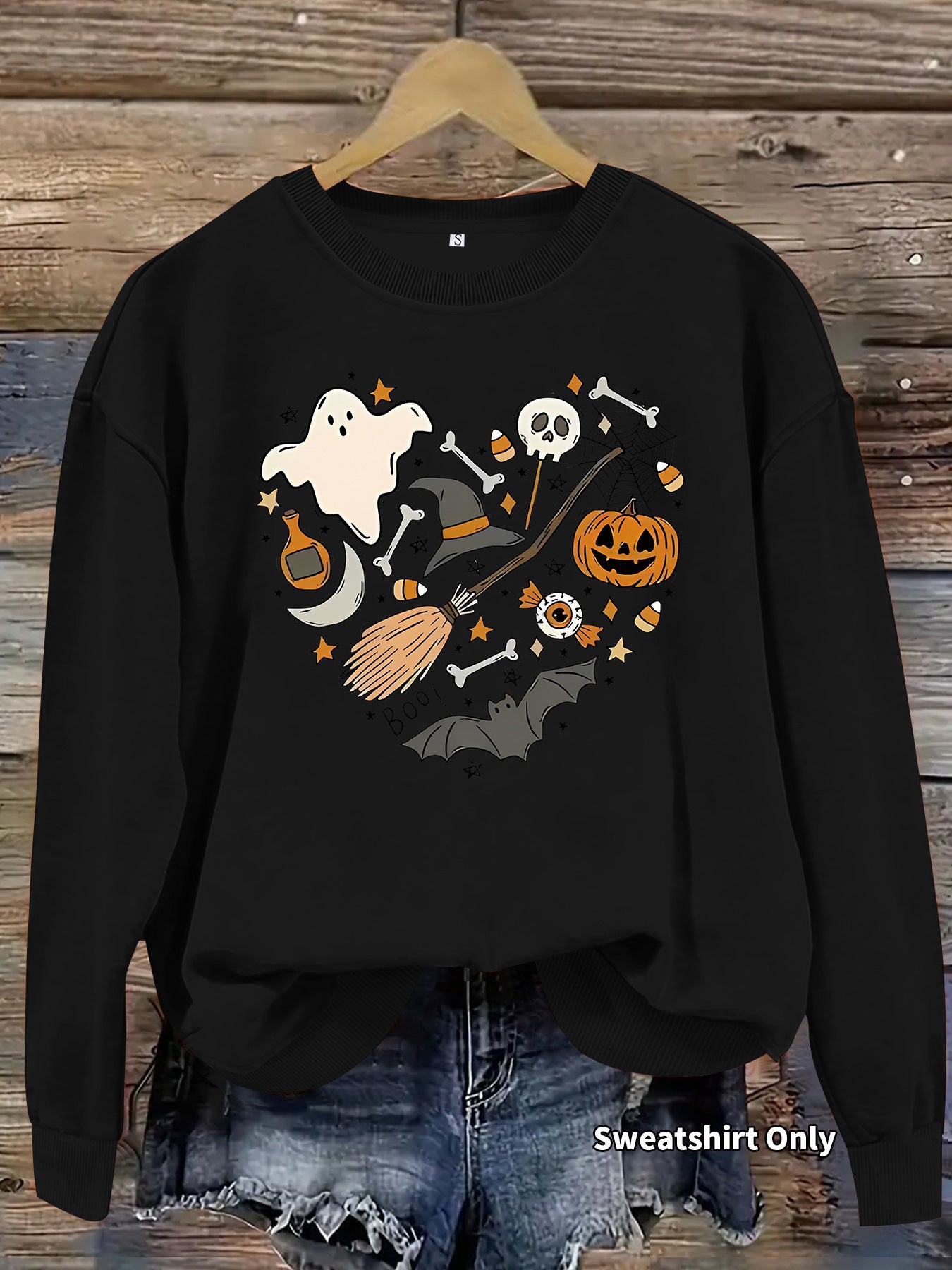 Hoodie Halloween Pumpkin Print