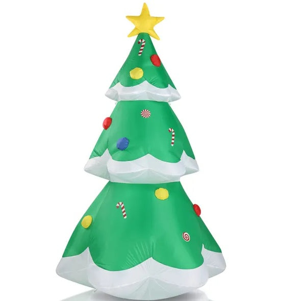 6.9 FT Lighted Christmas Inflatable Tree with Built-in LED Lights