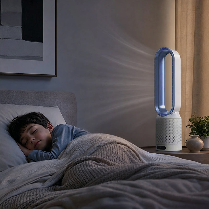 Bladeless Tower Fan with Air Purifier