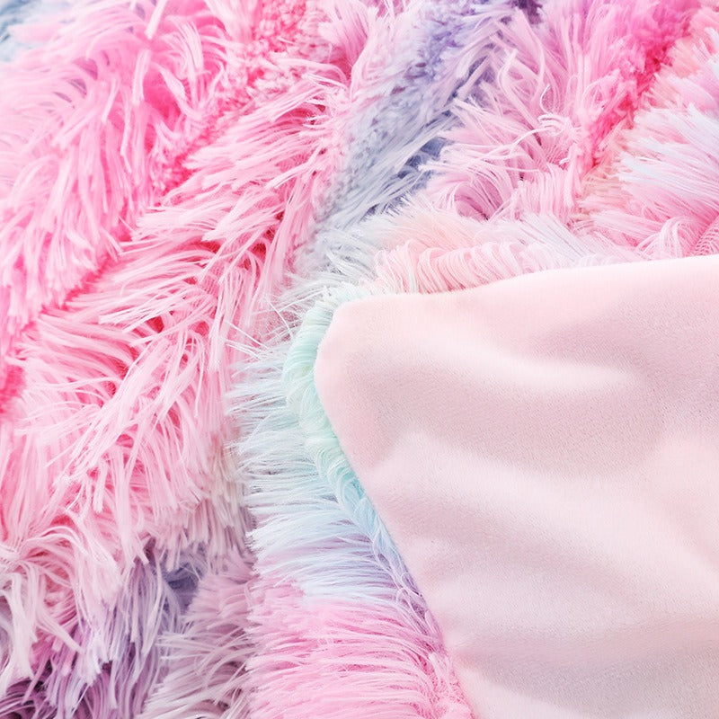 Plush Tie-Dye Throw Blanket