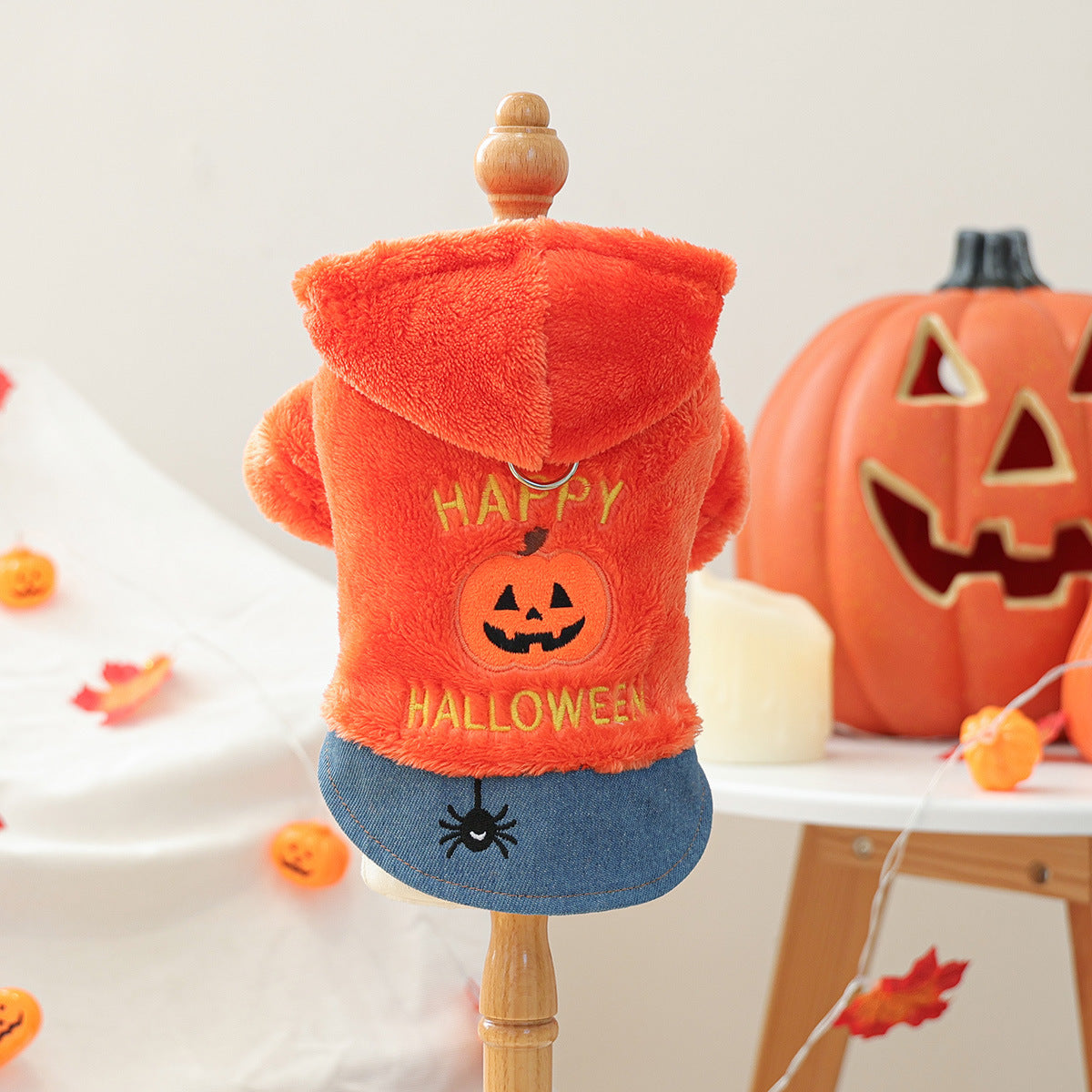 Halloween Pumpkin Hoodie for Dogs & Cats