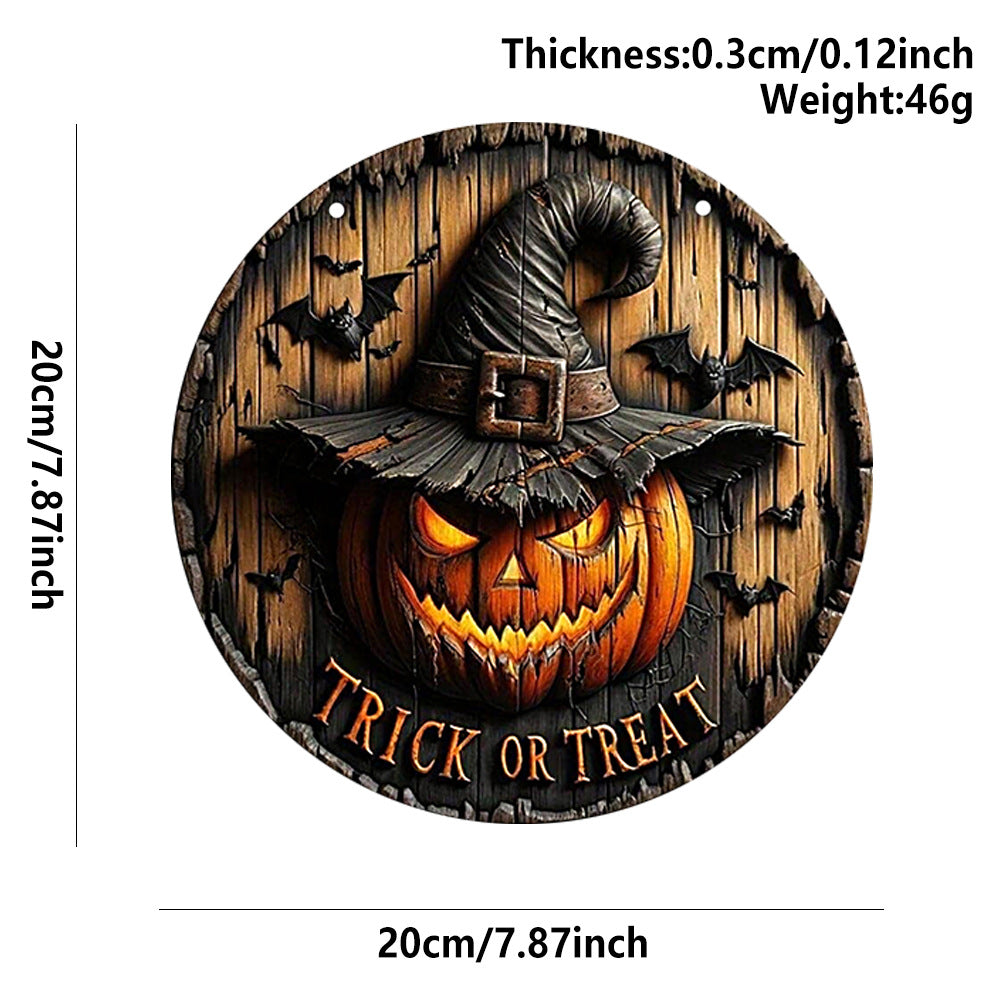Halloween Wooden Pumpkin Door Sign