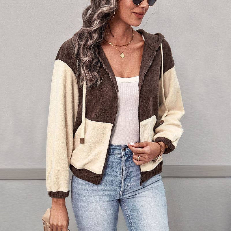 Color Block Polar Fleece Jacket