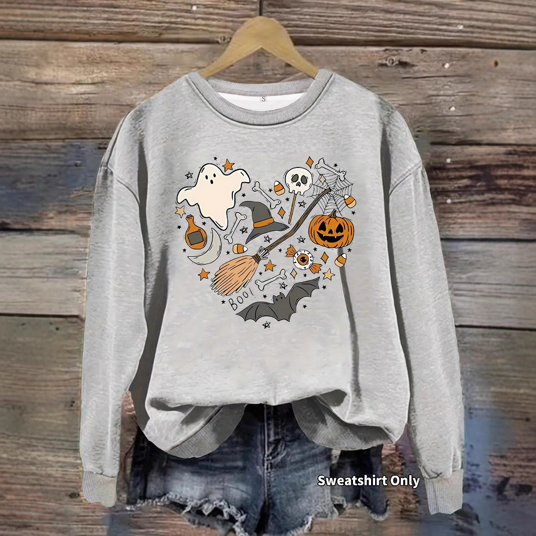 Hoodie Halloween Pumpkin Print