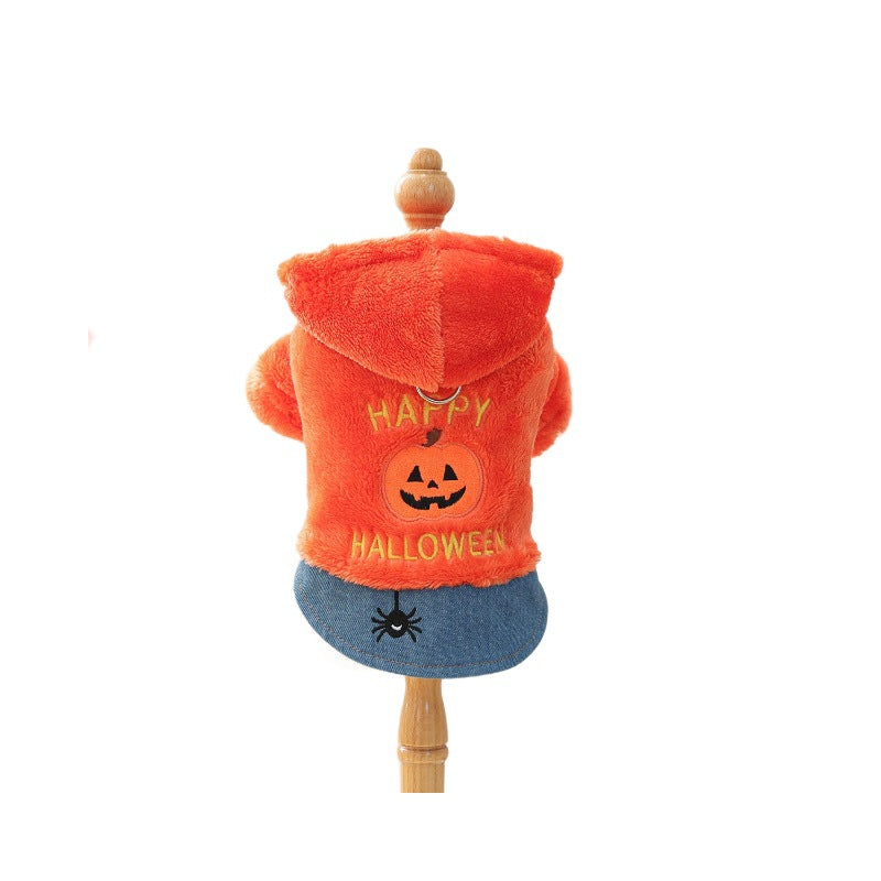Halloween Pumpkin Hoodie for Dogs & Cats