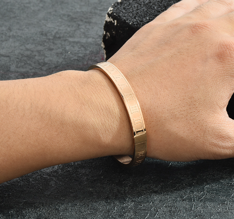 Titanium Steel Circle Bracelet | Rose Gold, White Gold & Black