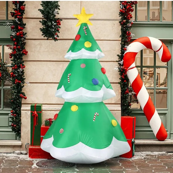 6.9 FT Lighted Christmas Inflatable Tree with Built-in LED Lights