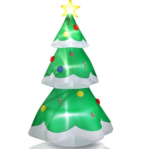 6.9 FT Lighted Christmas Inflatable Tree with Built-in LED Lights