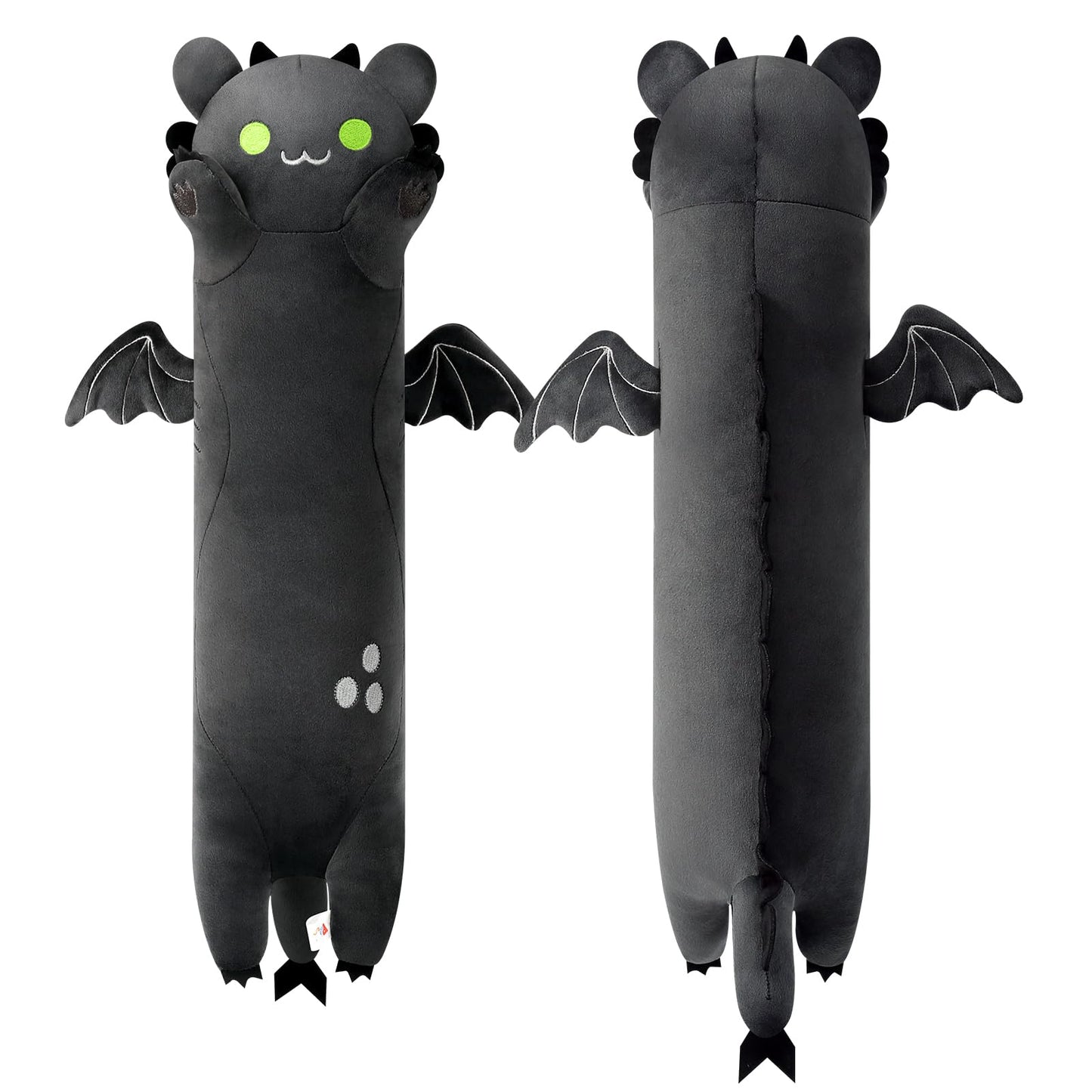 Dragon Cat Body Pillow – Kawaii Stuffed Animal (19.6")
