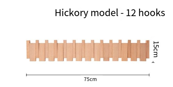 Piano Key Wall Coat Rack | Wooden Entryway Hook Rack