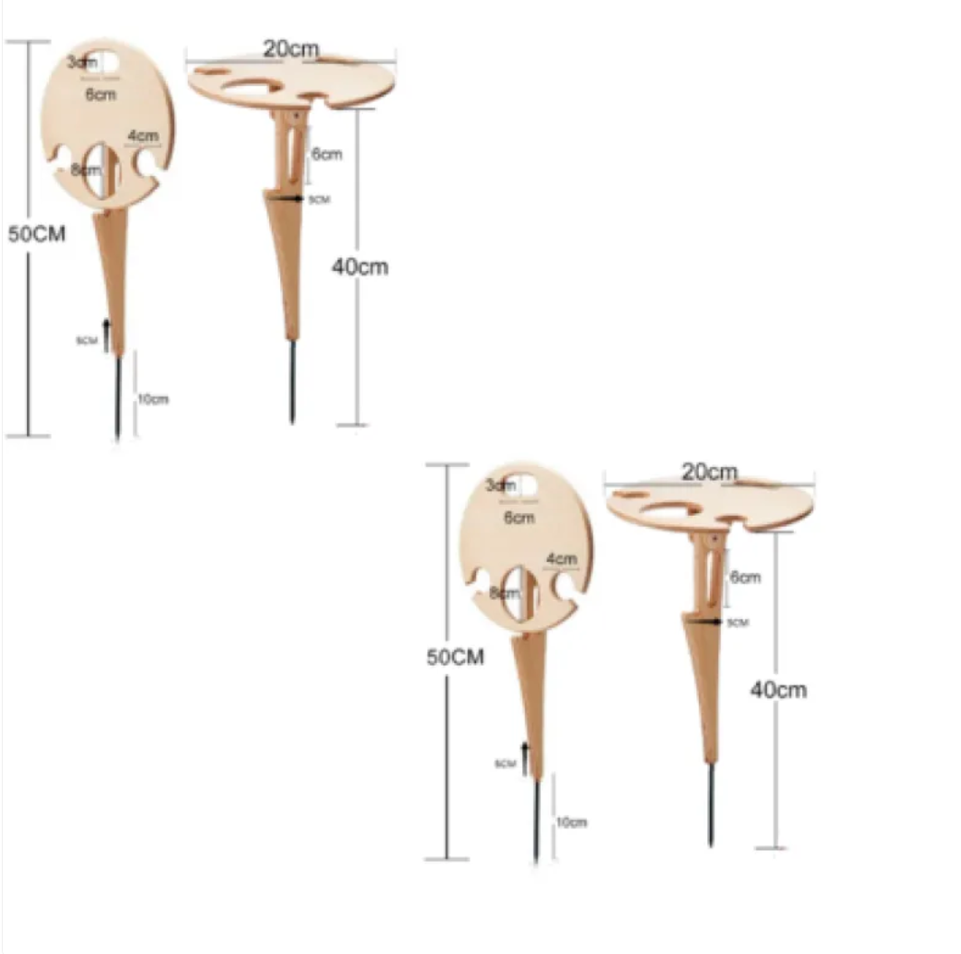 Outdoor Wine Rack | Freestanding Bottle & Glass Holder for Patio & Garden