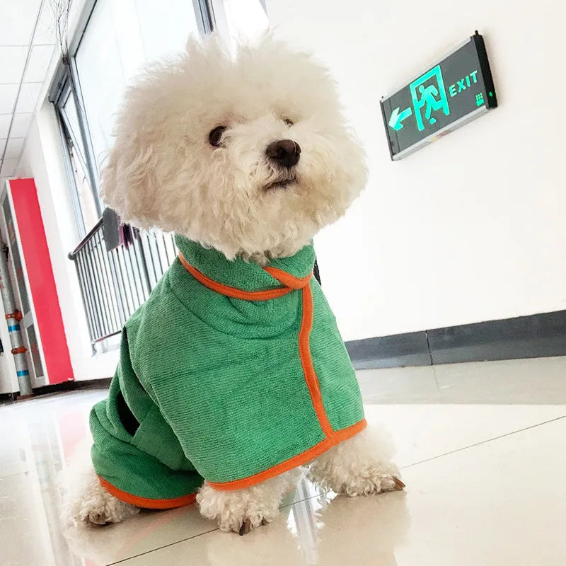 Pet Bathrobe & Fast-Drying Towel | Microfiber Dog Bath Robe