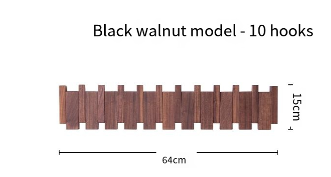 Piano Key Wall Coat Rack | Wooden Entryway Hook Rack